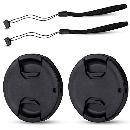 JJC 2Pack 55mm Front Lens Cap Cover with Cap Keeper for Nikon D3500 D3400 D5600 D7500 with AFP 1855mm Kit Lens Other Lenses with 55mm Filter Thread Not for AFSEFS 1855mm Lenses - Image 1
