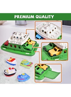 Toy Boat Bath Toys For Toddlers With 4 Mini Car Toys And 4 Bath Boat Squirters, Kids Ferry Boat For Bathtub Bathroom Pool Beach Toys - pzsku/ZEC3323A965B305CAE319Z/45/_/1724129339/b21513ac-cc12-4126-8cbc-c58f2985b854