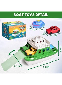 Toy Boat Bath Toys For Toddlers With 4 Mini Car Toys And 4 Bath Boat Squirters, Kids Ferry Boat For Bathtub Bathroom Pool Beach Toys - pzsku/ZEC3323A965B305CAE319Z/45/_/1724129341/c6e6dc24-9d97-418f-b28a-73dc249b8c8c