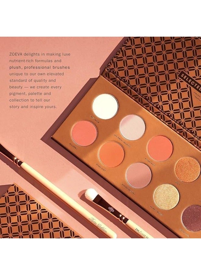 زويفا مجموعة فرش مكياج احترافية مكونة من 15 قطعة باللون الأسود والذهبي الوردي وأداة مزج كريم الأساس ومستحضرات التجميل مع حقيبة من الجلد الصناعي - Image 5