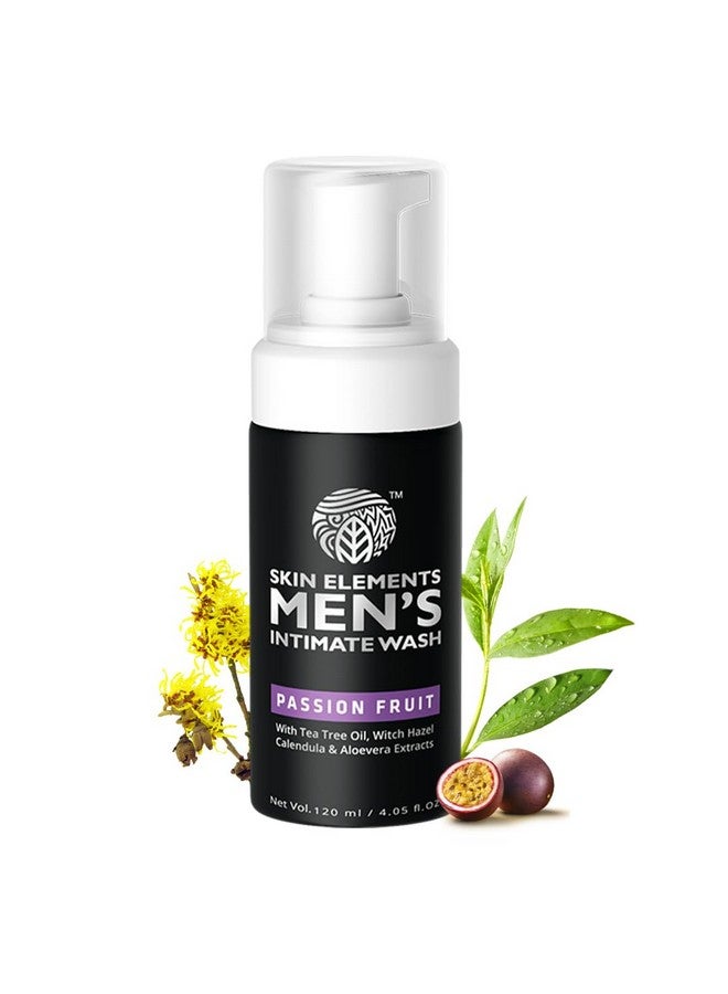 Skin Elements Men's Intimate Wash with Passion Fruit | pH Balanced Foaming Hygiene Wash | Soothes, Refreshes & Maintains Hygiene | 120 ml - Image 1