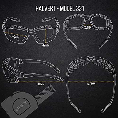 WYND Blocker Polarized Motorcycle Riding Sunglasses Sports Wrap Glasses, Black, Polarized Amber - Image 3