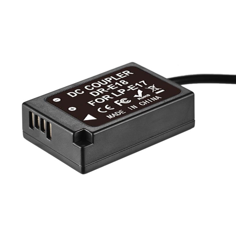 LP-E17 Dummy Battery DC Coupler - Fully Coded Plug And Use 5.5*2.1mm DC Male Plug Camera Power Supply for Canon 200D 800D 760D 750D 77D M6 M5 Rebel T7i T6s T6i 8000D KISS X8i - Image 3