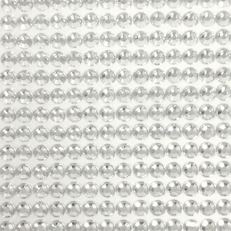 Wrapables 500Piece Adhesive Rhinestone Crystal Diamond Stickers 6mm Silver