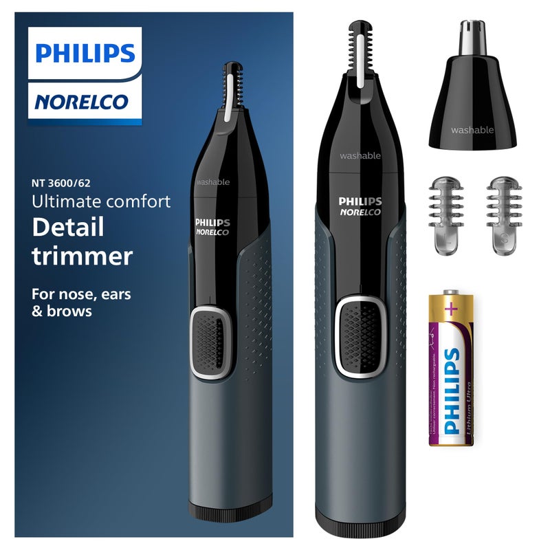 Norelco Philips Nose Trimmer 3000, for Nose, Ears Eyebrows, NT3600/62 - Image 1