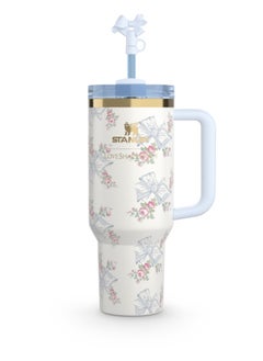 The  X LoveShackFancy Holiday Quencher,Stainless Steel Vacuum Insulated Tumbler with Lid and Straw for Water, Iced Tea or Coffee, Smoothie and More 40 OZ