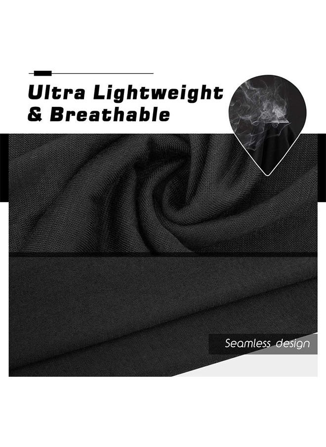 Depend 2 Pieces Sun UV Protection Face Mask Breathable Outdoor Cycling Neck Scarf Set Black  - Image 4