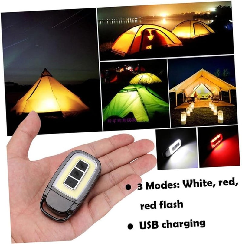 Mini LED Flashlight Keychain USB Rechargeable Torch For Outdoor Emergency Camping Hiking - Image 5