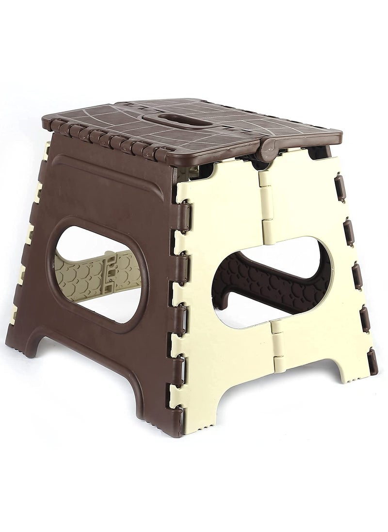 KIDINGTON KIDINGTON Multicolour 12 inch Hight Plastic Folding Stool Travelling 150 kg Capacity Super Strong Step for Adults and Kids Garden Plastic StoolSuper FoldablePortable StoolNon Slip Stool 