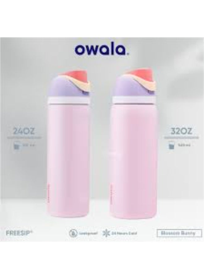 Owala FreeSip Insulated Stainless Steel Water Bottle with Straw, Ideal for Sports, Travel and School, BPA Free, 700ml Capacity (Pink 32oz). - Image 3