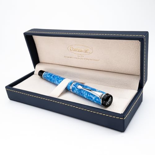 Conklin Duragraph Fountain Pen Ice Blue - Medium Nib, Timeless Writing Instrument with Cool Blue Finish - Image 2