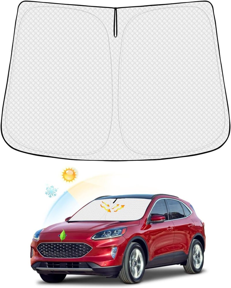 Canvcle Compatible with Car Windshield Sun Shade Ford Escape 2020-2023 Sun Visor UV Rays and Sun Heat Protection Keep Vehicle Cool with Storage Pouch - Image 1