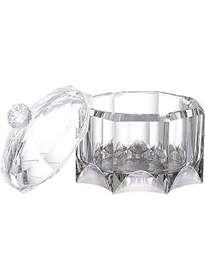 Artibetter Octagonal Crystal Ashtray With Lid Tabletop Cigarette Butt Container Gold Black For Office Home Use - Image 1