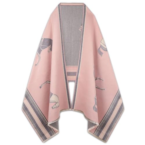 EXTREE Scarfs for Women Pashmina Silky Shawl Wrap for Evening Dressing Blanket Open Front Poncho Cape - Image 1