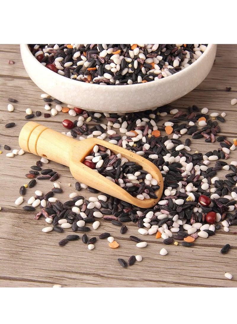 Loquat 8pcs Mini Wooden/Bamboo Spoons for Bath Salts, Tea, Washing Powder, Candy - Image 4