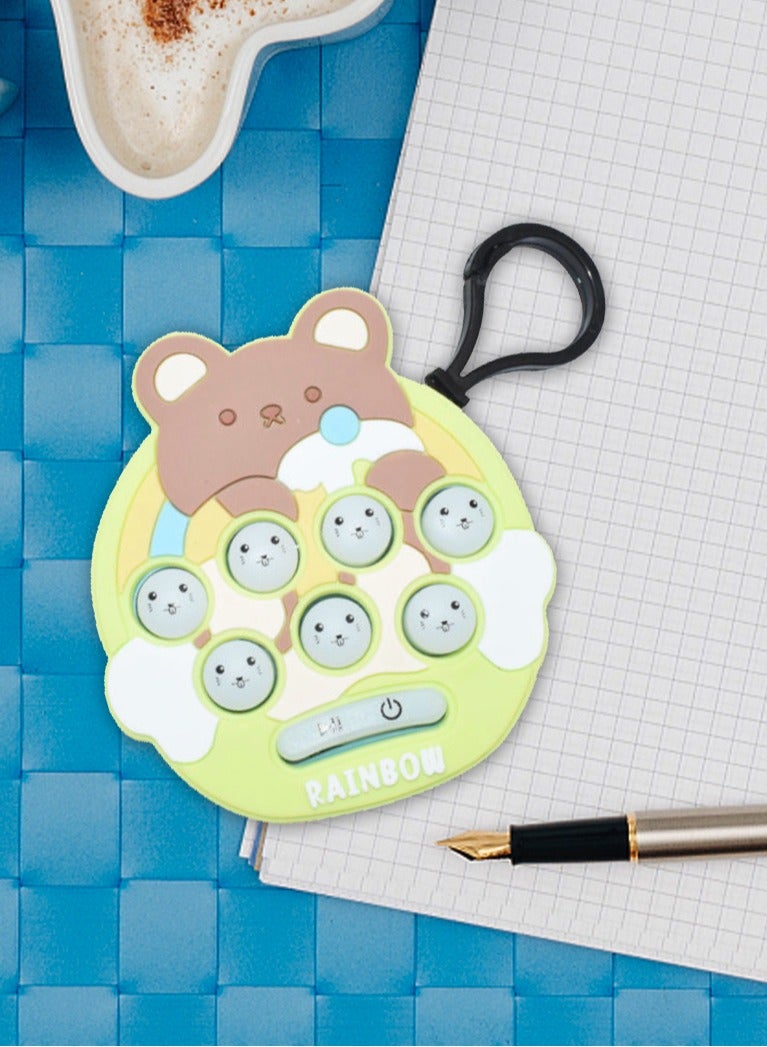 Pocket Mini Whack-a-mole Game Console Adult Children Parent-child Interactive Leisure Puzzle Cute Cartoon Toy With Keychain  - Image 2