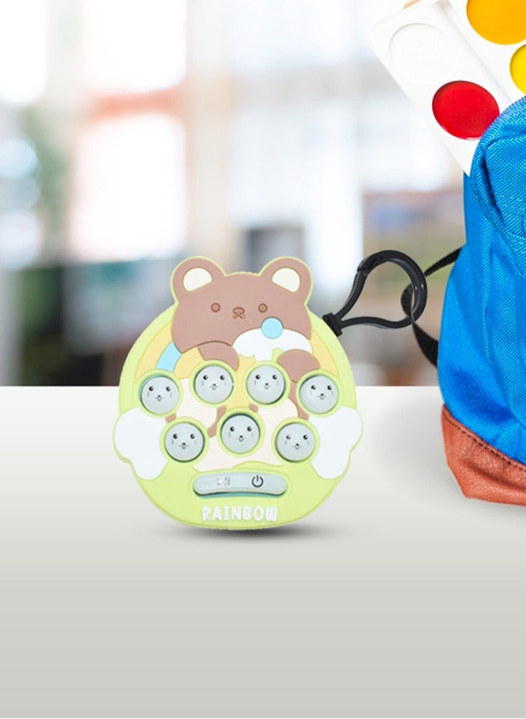 Pocket Mini Whack-a-mole Game Console Adult Children Parent-child Interactive Leisure Puzzle Cute Cartoon Toy With Keychain  - Image 3