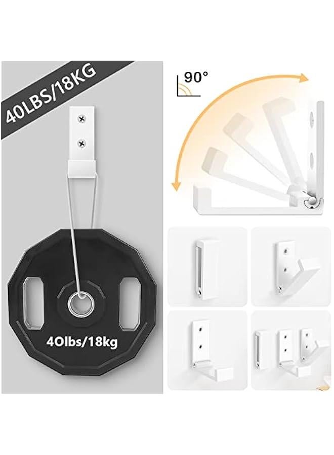 Arabest Folding Coat Hooks, 5pcs White Wall Hooks Heavy Duty for Hanging Coat Towel Backpack, Foldable Adhesive Hooks, Headphone Jacket Holder, Aluminum Alloy No Rust Hook with Screws for Purse Hat Bag Keys - Image 3