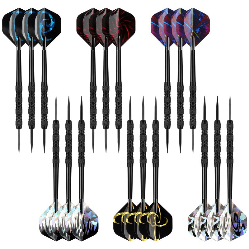 Accmor Metal Tip Darts, Steel Tip Darts, 18 Grams Professional Metal Darts, Darts Metal Tip Set, Metal Darts for Dartboard, 18 pcs ï»¿ - Image 1