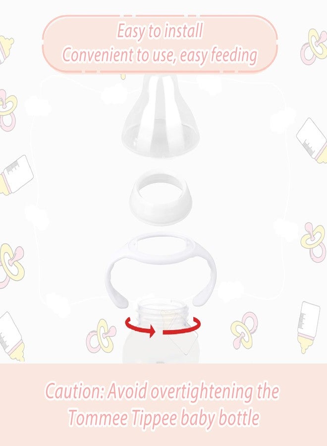 Penitue Baby Bottle Teats Accessories Compatible with Tommee Tippee, Including 3pcs Nipple Rings 3pcs Baby Bottle Caps & 3 Handles BPA-Free & Leakproof Parts for Tommee Tippee - Image 5
