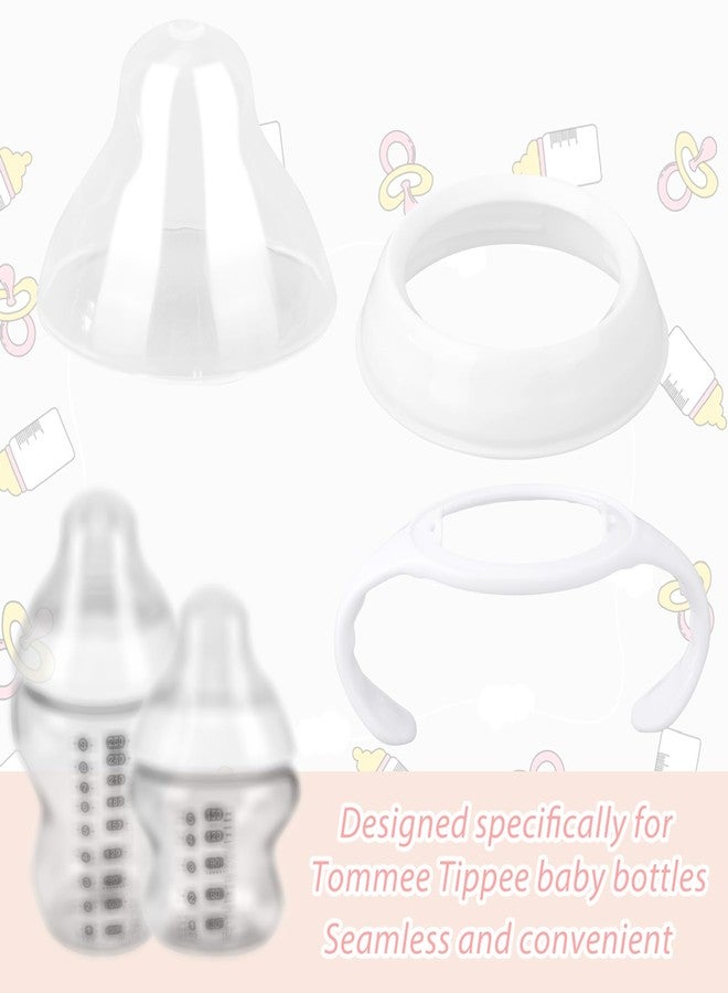 Penitue Baby Bottle Teats Accessories Compatible with Tommee Tippee, Including 3pcs Nipple Rings 3pcs Baby Bottle Caps & 3 Handles BPA-Free & Leakproof Parts for Tommee Tippee - Image 3
