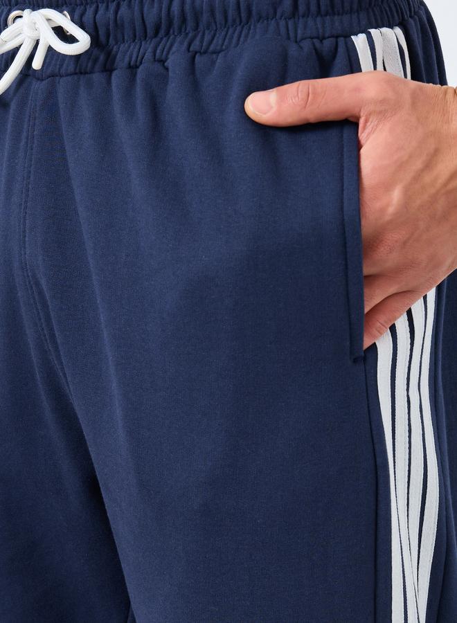 Styli Navy Blue Striped Oversized Joggers - Image 3