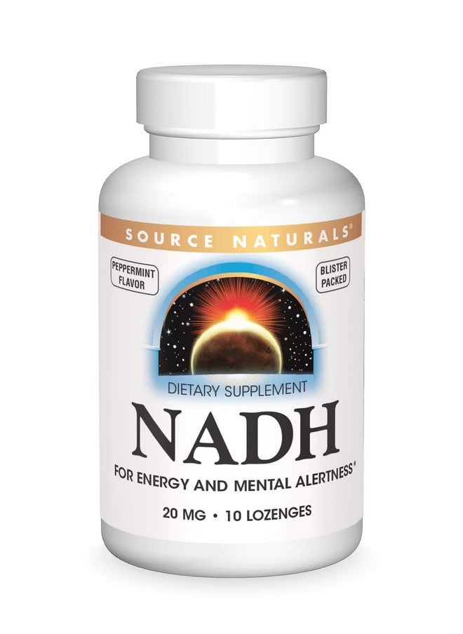 Source Naturals - Nadh 20Mg Boost Energy And Mental Alertness 10 Lozenges - Image 1