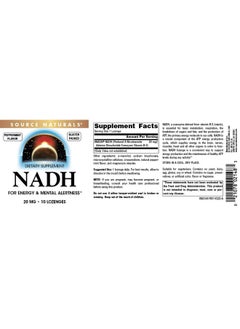 Source Naturals Nadh 20Mg Boost Energy And Mental Alertness 10 Lozenges  - Image 5
