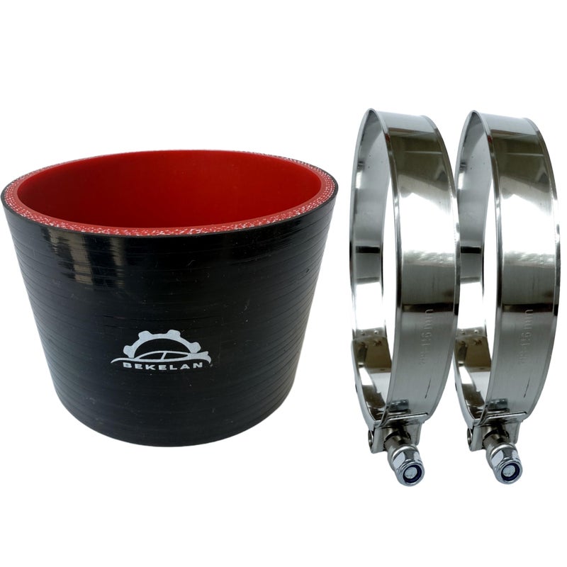 Bekelan 4 ID 102mm HighTemp Straight Silicone Hose Coupler With Stainless TBolt Clamp Heavy Duty 4Ply Reinforced Design for Automotive TurboIntercoolerIntake PipingIndustrial Hydraulic - Image 2