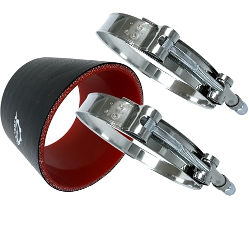 Bekelan 4 ID 102mm HighTemp Straight Silicone Hose Coupler With Stainless TBolt Clamp Heavy Duty 4Ply Reinforced Design for Automotive TurboIntercoolerIntake PipingIndustrial Hydraulic - Image 5