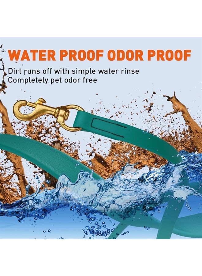 Viper Biothane K9 Working Dog Leash Waterproof Lead for Tracking Training Schutzhund Odor-Proof Long Line with Solid Brass Snap for Puppy Medium and Large Dogs 4ft, Blue Aqua - Image 3