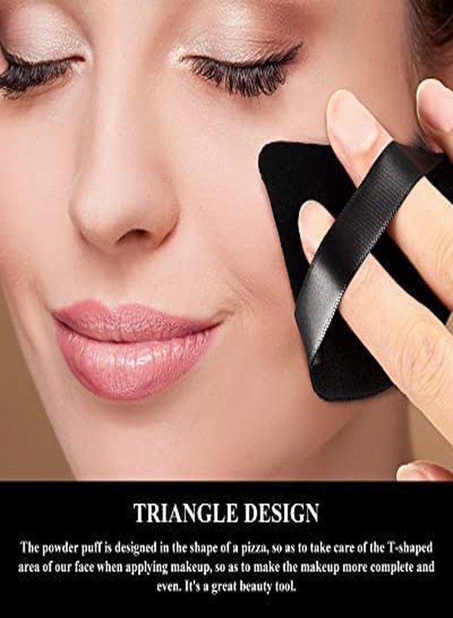 VENIVA 2pcs Triangle Powder Puff For Women Makeup Sponge puff Face Dry Wet Makeup Puff for Loose Powder Body Powder, Cotton Cosmetic Sponge for Contouring, Under Eyes and Corners - Image 3