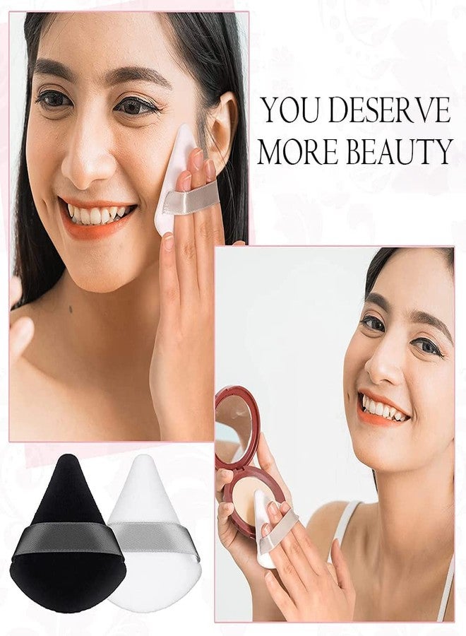 VENIVA 2pcs Triangle Powder Puff For Women Makeup Sponge puff Face Dry Wet Makeup Puff for Loose Powder Body Powder, Cotton Cosmetic Sponge for Contouring, Under Eyes and Corners - Image 5