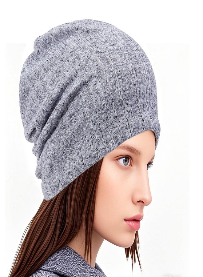 مونوشيف قبعة صوفية فضفاضة للنساء المصابات بالعلاج الكيميائي: 5 قطع من أغطية الرأس لمرضى السرطان، عمامة، قبعة هيب هوب للجري، قبعة نوم، وشاح للرأس لمرضى السرطان - Image 5