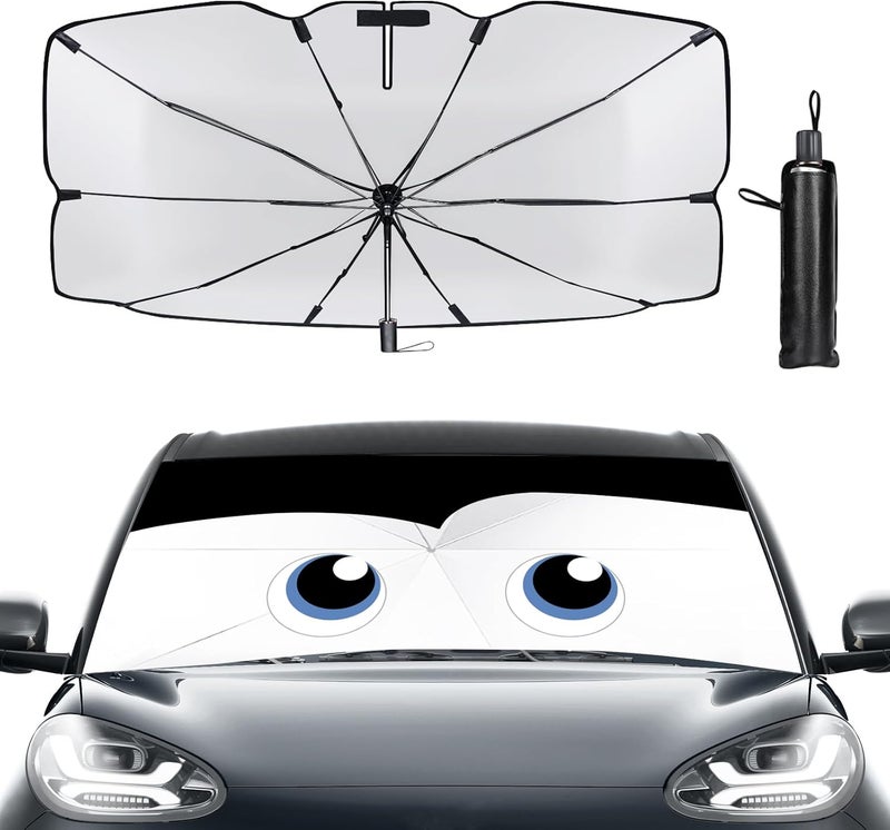 SUPERFA Car Windshield Sun Shade Umbrella - Foldable UV Ray Blocker, 140cm x 79cm - Image 1