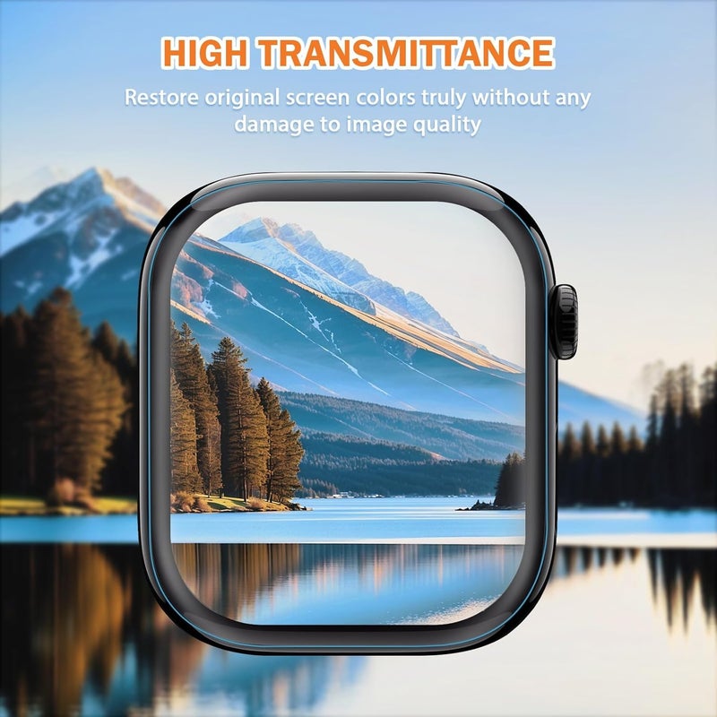 KASTWAVE 6 Pack Screen Protector for Apple Watch Series 10 46mm, Clear TPU Film with Bubble Free Installation Kit, Scratch Resistant, High Transparency, Flexible Protective Guard - Image 5