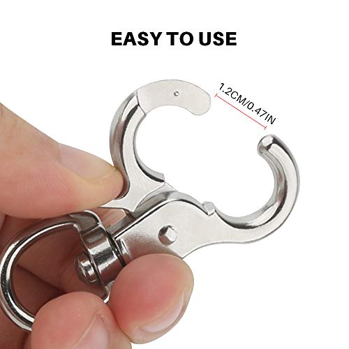 HOSUKKO 30PCS Trigger Snap Hooks,360 Degree Heavy Duty Snaps Swivel Lobster Clasps,Stainless Steel Swivel Claw Clips for Pet Cages,Dog Leash,Camera Straps,Snap Hook Purse - Image 4