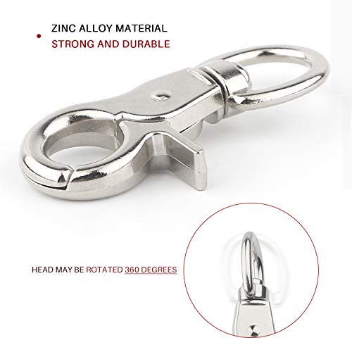 HOSUKKO 30PCS Trigger Snap Hooks,360 Degree Heavy Duty Snaps Swivel Lobster Clasps,Stainless Steel Swivel Claw Clips for Pet Cages,Dog Leash,Camera Straps,Snap Hook Purse - Image 5