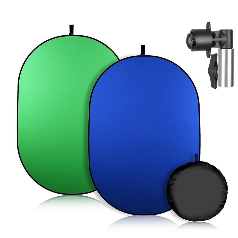 MVPRO 120x180CM/4x6FT. Collapsible Portable Reflector Blue and Green Screen Chromakey Photo Studio Light Reflector for Photography - Image 1