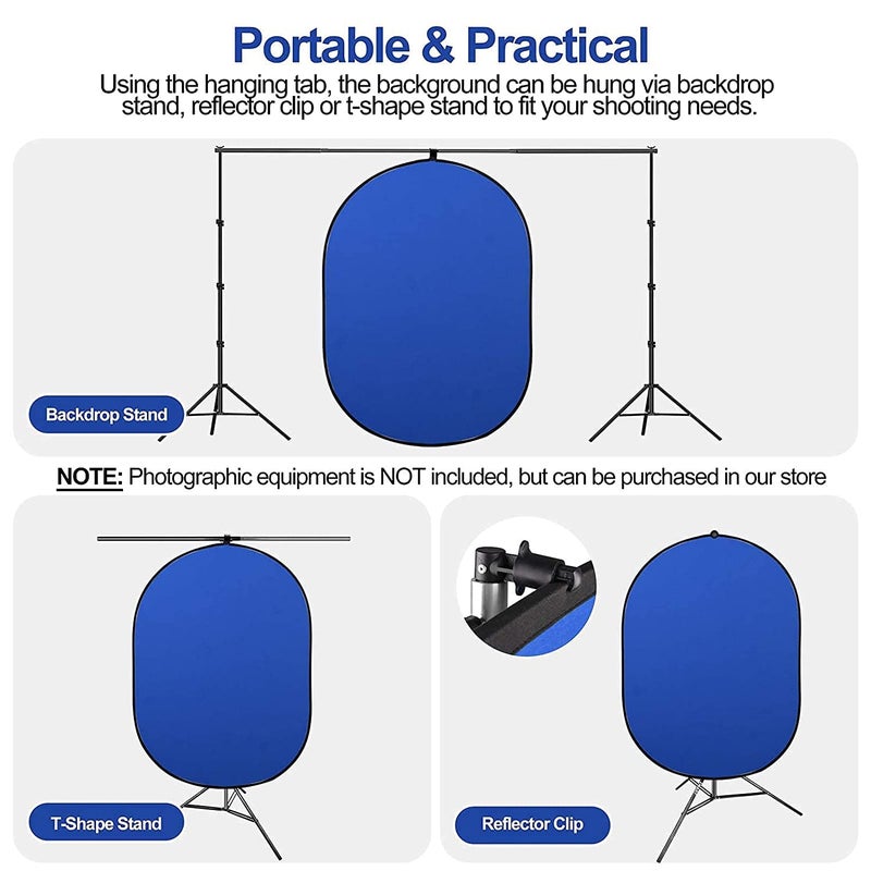 MVPRO 120x180CM/4x6FT. Collapsible Portable Reflector Blue and Green Screen Chromakey Photo Studio Light Reflector for Photography - Image 5