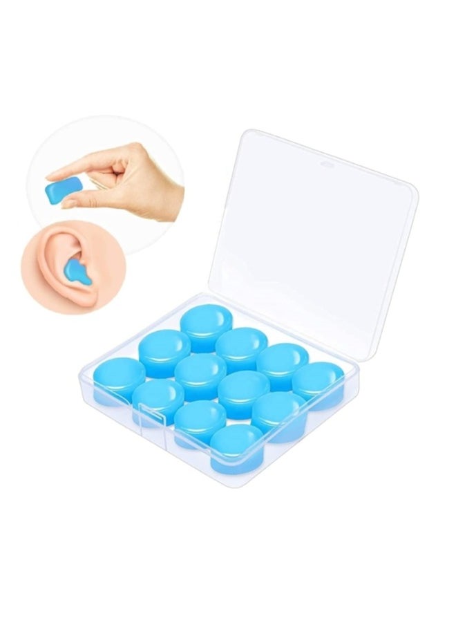 OASIS-TH Reusable Silicone Ear Plugs, 6 Pairs Waterproof Noise Cancelling Ear Plugs for Sleeping, Snoring, Loud Noise, Traveling, Concerts, Construction, & Studying  - Image 1
