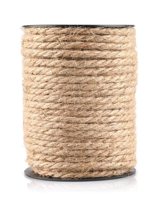 MARKQ Jute Rope 4mm x 20 Meter Natural Thick Hemp Twine Cord for Cat Scratcher, Gardening Tools, Bundling, DIY Crafts Decoration  - Image 1