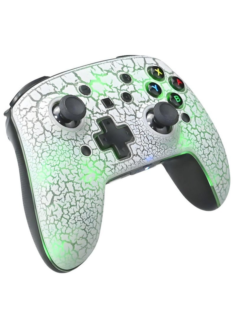 ASA Wireless Master Controller for Switch/Switch Lite/Switch OLED, 8 Colors Adjustable LED with Replaceable Magnetic Cover Design  - Image 1