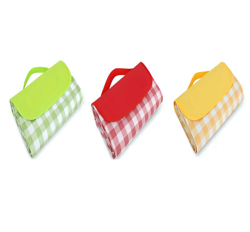 Garth Picnic Blanket | Beach Picnic Mat for Indoor & Outdoor | Sandproof Waterproof Larger Mat for Travel, Hiking, Park, Camping, Foldable | Washable Checkered Picnic Blankets (Random Color) - Image 2