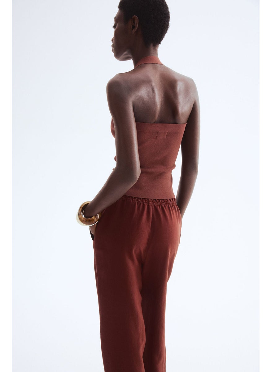 H&M Linen-Blend Drawstring Trousers  - Image 2