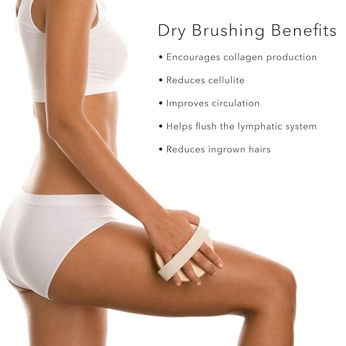 MATSON فرشاة استحمام خشبية من ماتسون مع عقد تدليك للتقشير الجاف | فرشاة استحمام رطبة وجافة للسيلوليت والليمفاوية، مناسبة لجميع أنواع البشرة - Image 4