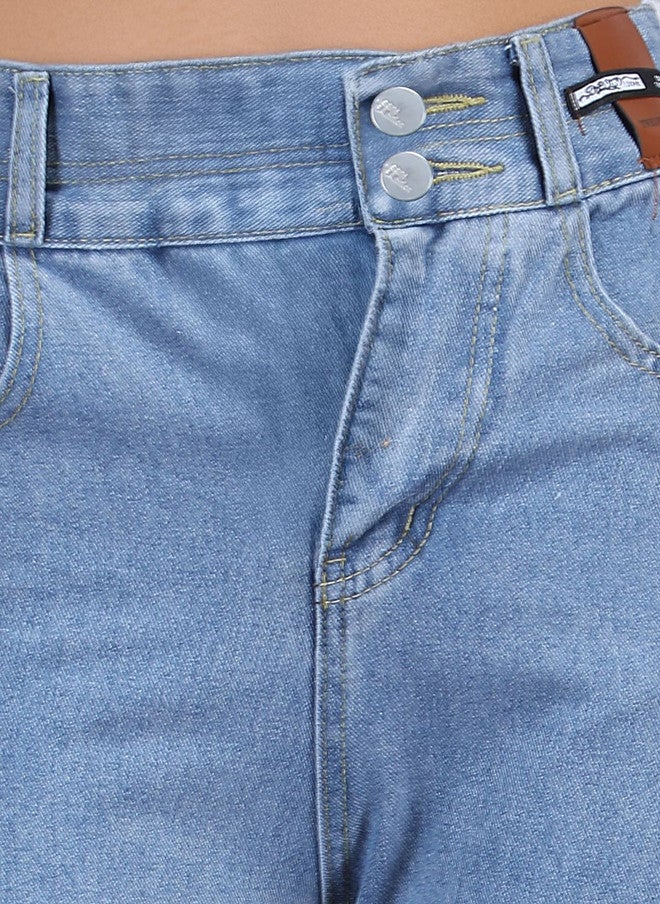 POPCULTR Light Fade High-Rise Straight Fit Jeans for Women - Image 5