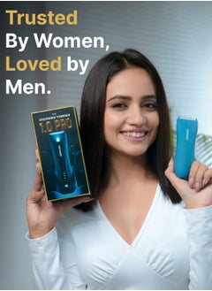 MENHOOD MENHOOD Best Ball Trimmer & Body Grooming Trimmer 1.0 Pro for Men | Male Body Hair Trimmer | IPX7 Waterproof | Wireless Charging with Type-C Support | 150 Min Runtime | 4000K LED Light | Ceramic Blades for Below-the-Belt & Full Body Grooming | Shaver & Razor for Men (Blue)  - Image 3
