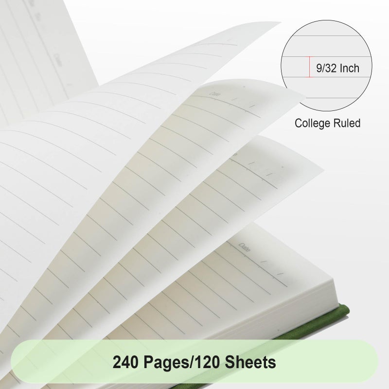 COMIX 3 Pack Lined Journals for Men Women, 240 Pages 5.6" x 8.3" Journaling Notebooks for Work & Note Taking, A5, College Ruled, Hardcover, Fits for Office School Home - Image 4