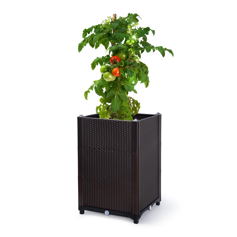 D'vine Dev Dvine Dev Raised Patio Planter Box Elevated Planter with Drainage Plug Raised Garden Beds for Growing Flowers Herbs Vegetables Outdoor Standing Gardening Kit Set of 1 RGBD1 - Image 2